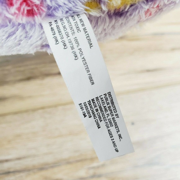 Publix Teddy Bear Plush, 11" HUGS xoxo, Purple, Paw Print, Stuffed Animal - Picture 6 of 6